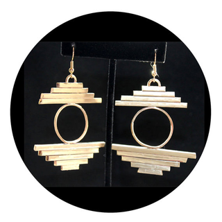 Aztec drop earrings from Hecho en Harlem